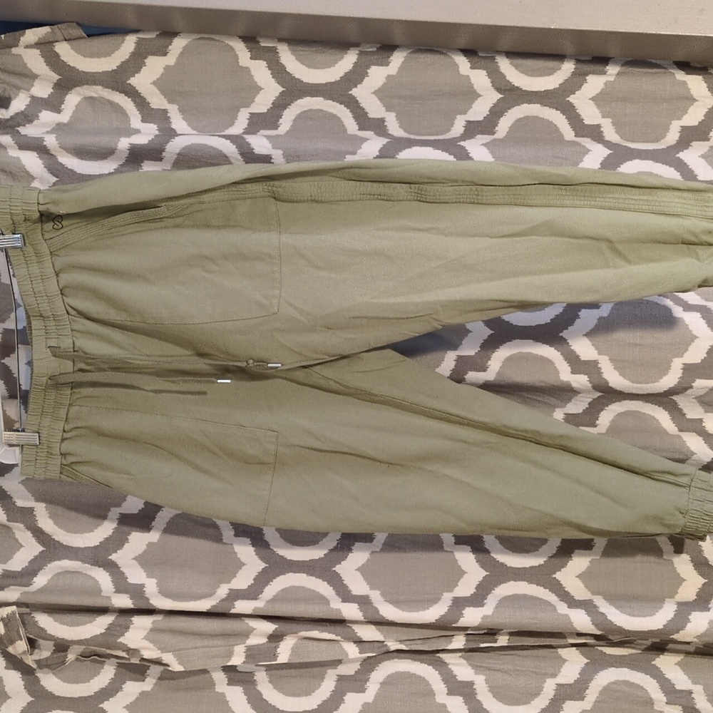 CALIA by Carrie Underwood Olive Green Track Joggers